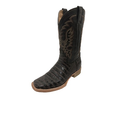 Cowtown Boots Brown alligator print on cowhide - STYLE# Q6098 
