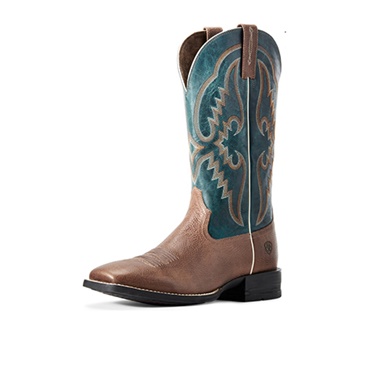 Ariat Men's Round Pen Saddle Western Boots - Wide Square Toe - STYLE# 10029690
