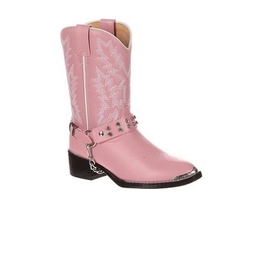 Big Kid Pink Rhinestone Western Boot - Durango Style # DBT668