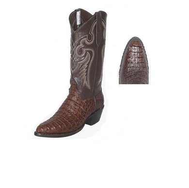 Brown Crocodile - Cowtown Boots 574 W Toe